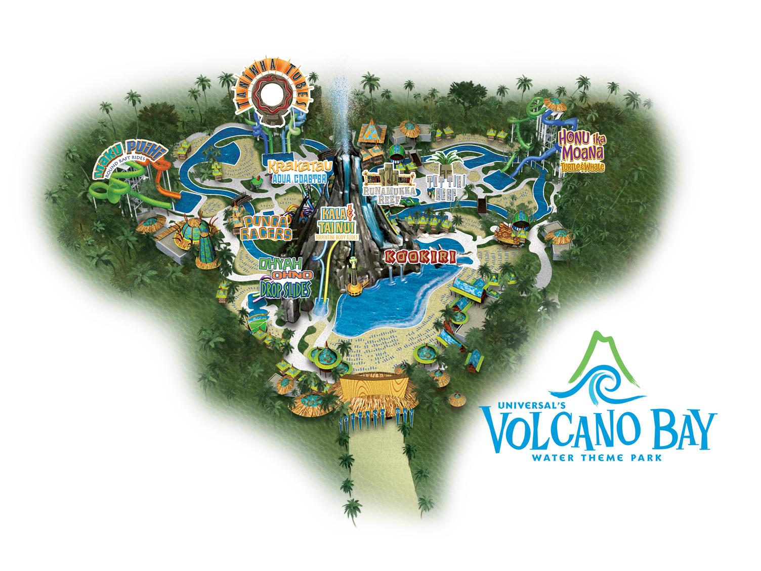 Universal's Volcano Bay Map